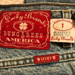 Vintage USA Made Lucky Brand 1 Relaxed Fit Zipper Fly 100% Cotton Size 31
